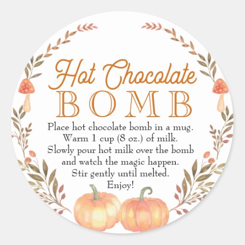 Fall Hot Chocolate Bomb Sticker
