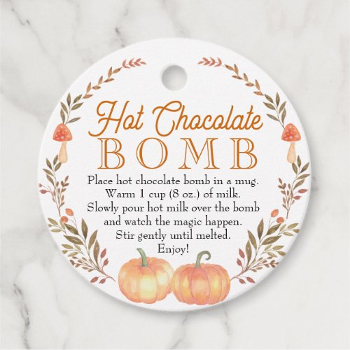 Fall Hot Chocolate Bomb Tag