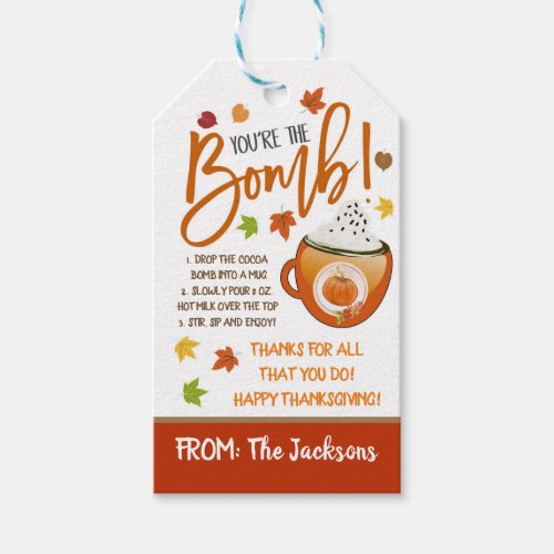 Fall Hot Cocoa Bomb Gift Tag