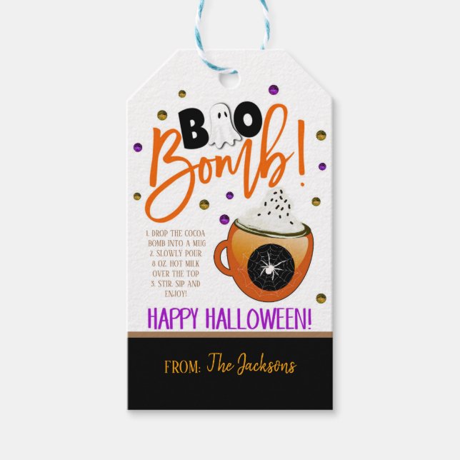 Fall Hot Cocoa Bomb Gift Tag (Front)