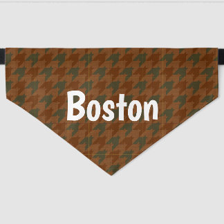 Fall Houndstooth Pet Bandana Collar