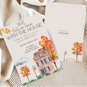 Fall Housewarming Party Autumn Watercolor Invitation