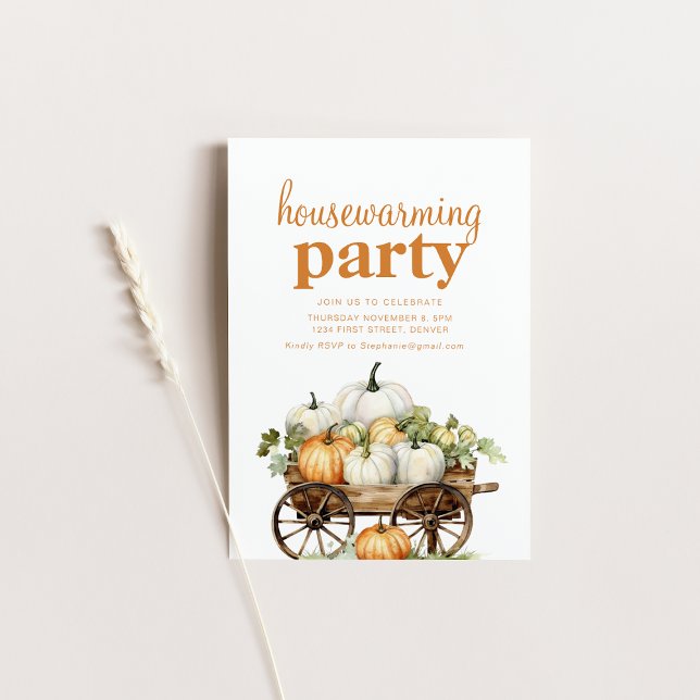 Fall Housewarming Party Invite with Pumpkins (Creator Uploaded)