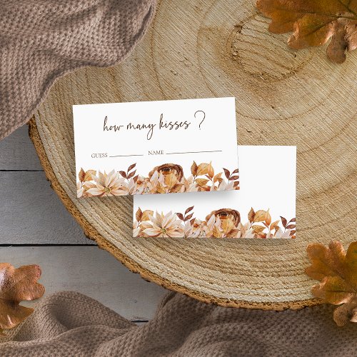 Fall How Many Kisses Card