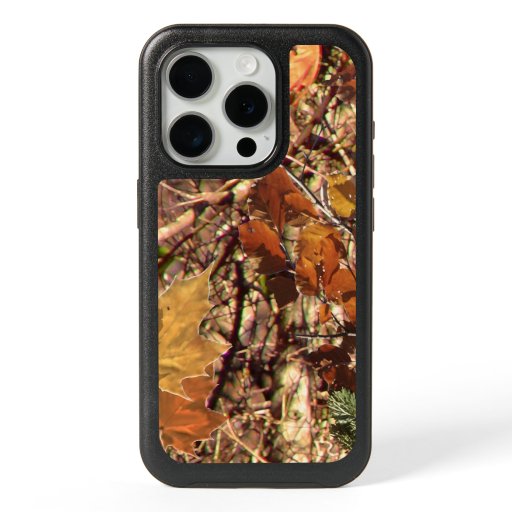 Fall Hunt Camo Background Ready to Customize iPhone 15 Pro Case