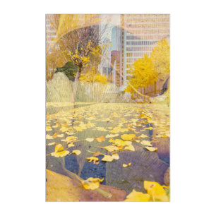 Fall in City Abstract Acrylic Print