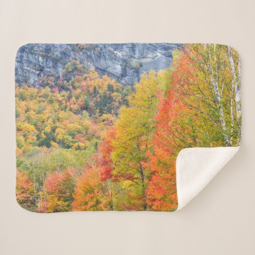 Fall in Grafton Notch State Park Maine Sherpa Blanket