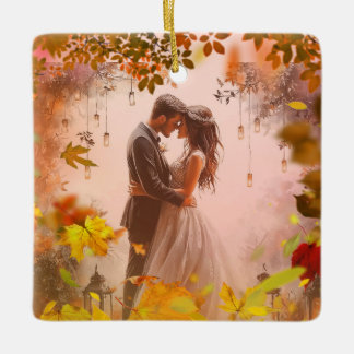 Fall-in In Love Wedding or Anniversary Ornament