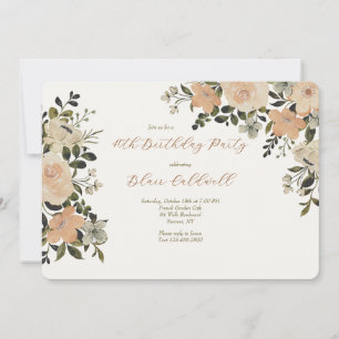 Fall in Love 3 Floral Invitation