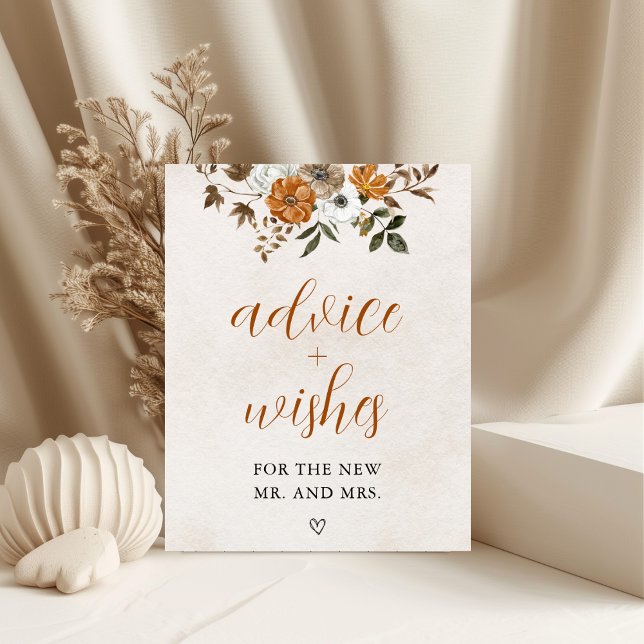 Fall in Love | Advice & Wishes Bridal Shower Sign (Creator Uploaded)