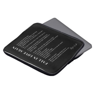 Fall in love again poem poetry wall art poster laptop sleeve