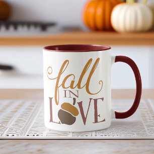 Fall in Love Autumn Acorn Mug