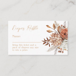 Fall in Love Autumn Baby Shower Diaper Raffle Enclosure Card