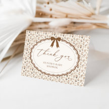 Fall In Love Autumn Baby Shower Thank You Card