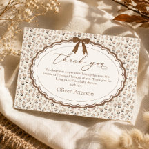 Fall In Love Autumn Baby Shower Thank You Card