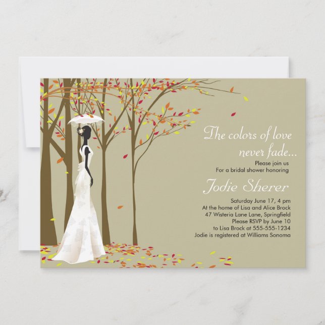 Fall in Love - Autumn Bridal Shower Invitation (Front)