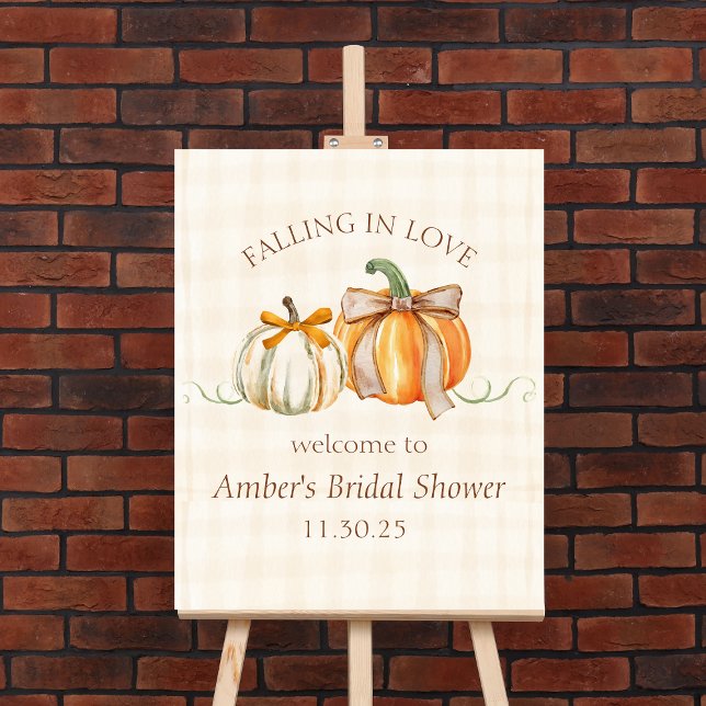 "Fall in Love" Autumn Bridal Shower Welcome Sign (Creator Uploaded)