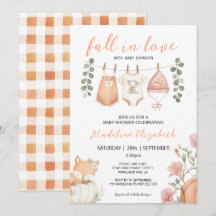 Fall In Love Autumn Clothesline Baby Shower