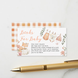 Fall in Love Autumn Clothesline Books For Baby Enclosure Card