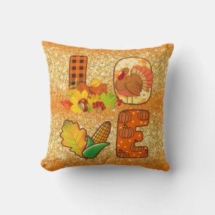 Fall In Love Autumn Customize Color Throw Pillow