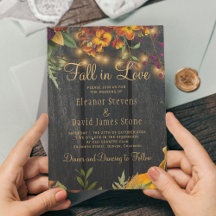 Fall in love autumn fall rustic floral wedding