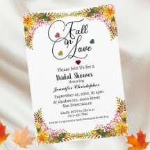 Fall in Love Autumn Floral Bridal Shower