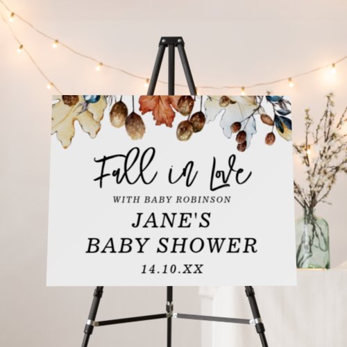 Fall in Love Autumn Foliage Welcome Sign