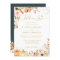Fall in Love Autumn Gold Floral Pumpkin Wedding