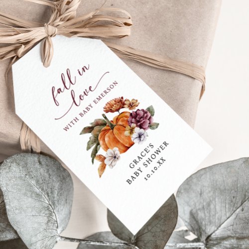 Fall In Love Baby Gift Tag