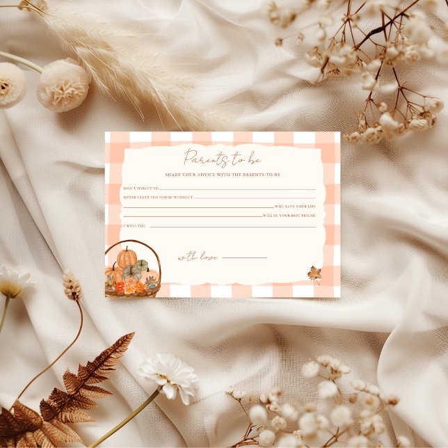 Fall in love Baby Shower Advice for the parents Invitation (Creator Uploaded)