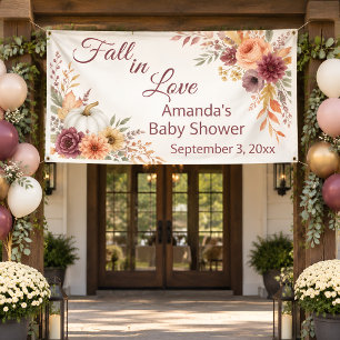 Fall in Love Baby Shower Banner