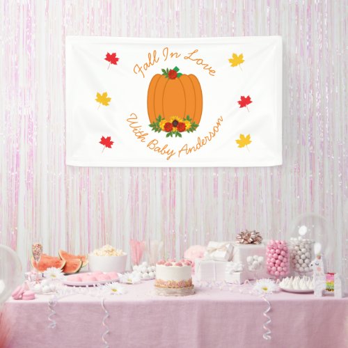 Fall In Love Baby Shower Banner