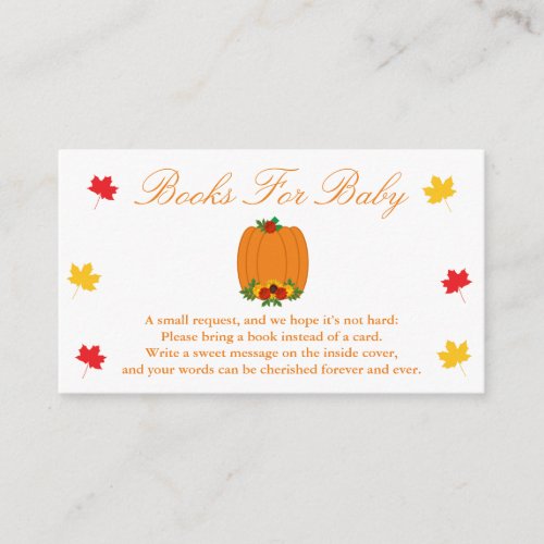 Fall In Love Baby Shower Books For Baby Card