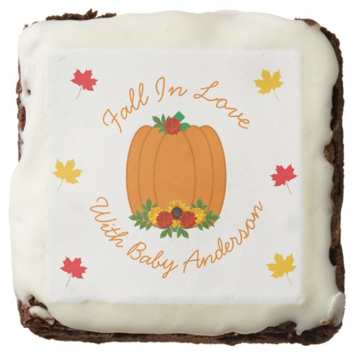 Fall In Love Baby Shower Brownie