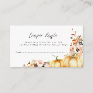 fall in love baby shower diaper raffle enclosure card