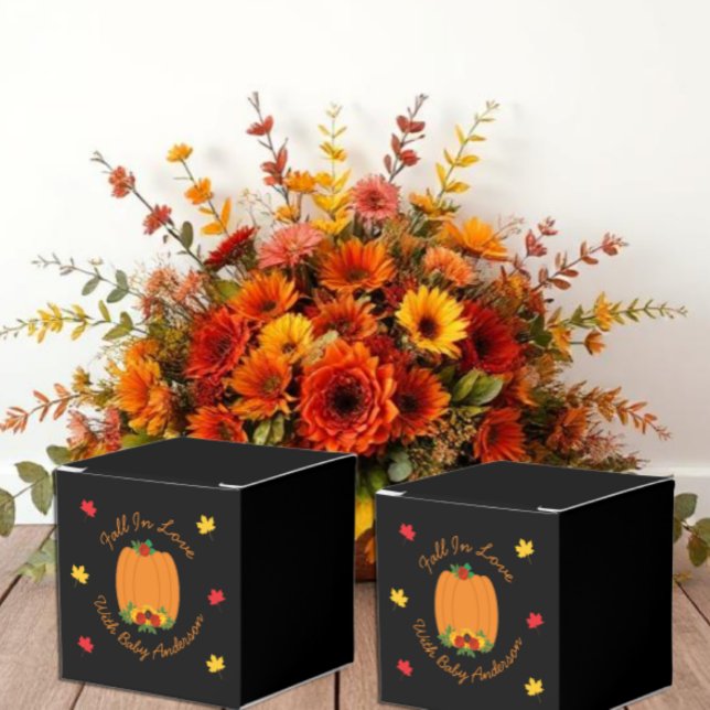 Fall In Love Baby Shower Favor Boxes (Creator Uploaded)