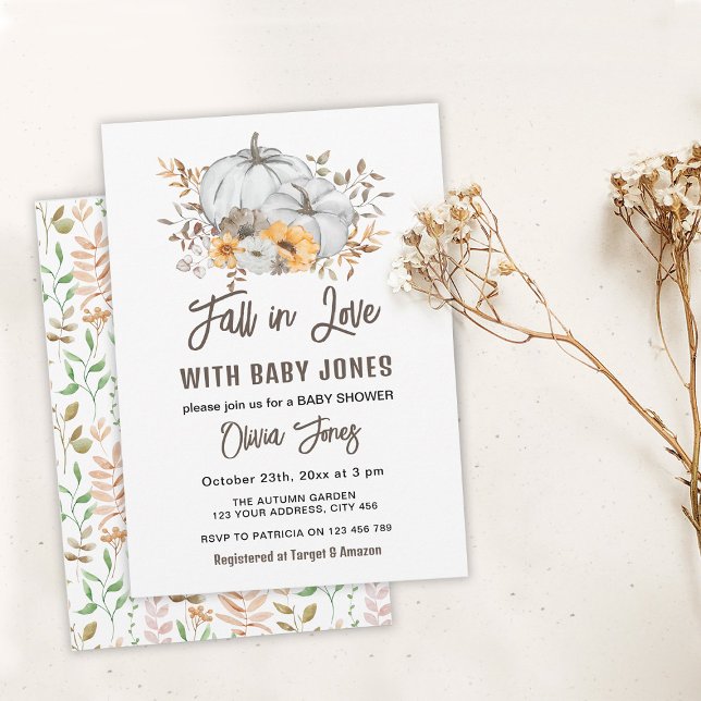 Fall in Love Baby Shower Invitation (Creator Uploaded)