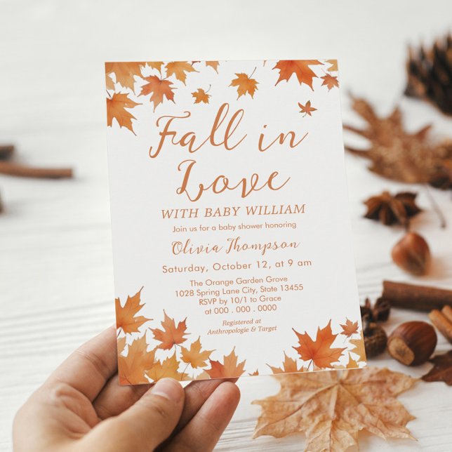 Fall In Love Baby Shower Invitation (Creator Uploaded)