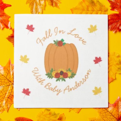 Fall In Love Baby Shower Napkins