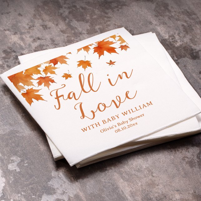 Fall In Love Baby Shower  Napkins (Creator Uploaded)