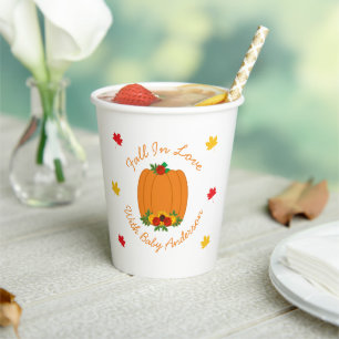 Fall In Love Baby Shower Paper Cups