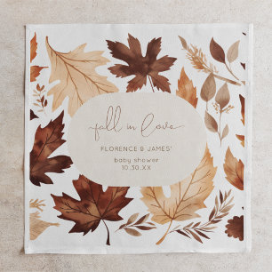Fall In Love Baby Shower Party Napkins