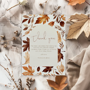 Fall In Love Baby Shower Party Thank You Card