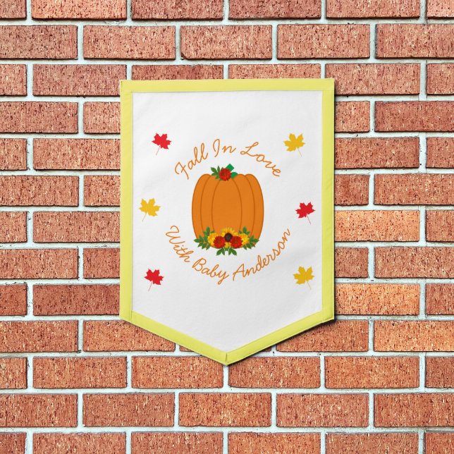 Fall In Love Baby Shower Pennant (Insitu 1)