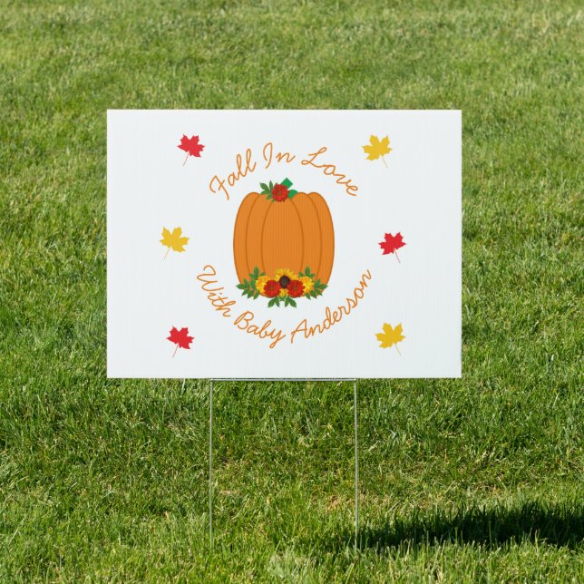 Fall In Love Baby Shower Sign (Insitu)