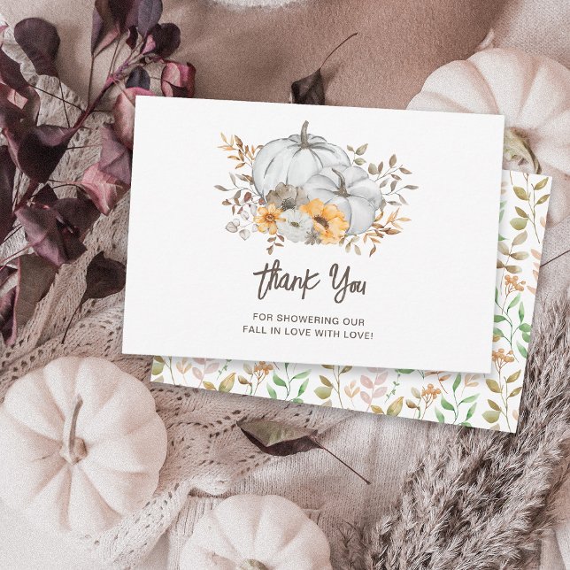 Fall in Love Baby Shower Thank You Card (Creator Uploaded)