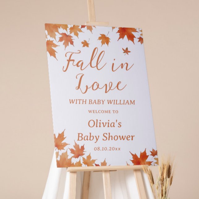 Fall In Love Baby Shower Welcome  Foam Board (Creator Uploaded)