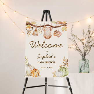 Fall in Love Baby Shower Welcome Foam Board