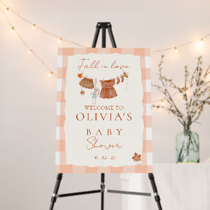 Fall in love Baby Shower Welcome Sign