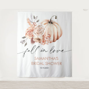 Fall in Love Backdrop, Pumpkin Fall Bridal Shower
